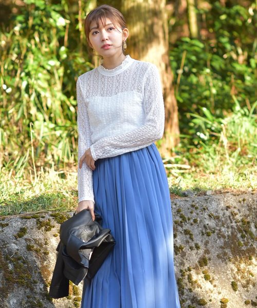 rps（アールピーエス）の「総レースプチハイネックブラウス（シャツ/ブラウス・レディース・オフホワイト/ホワイト系その他2/ブラック/ブラック系その他2/ラベンダー・M）」の20枚目の写真