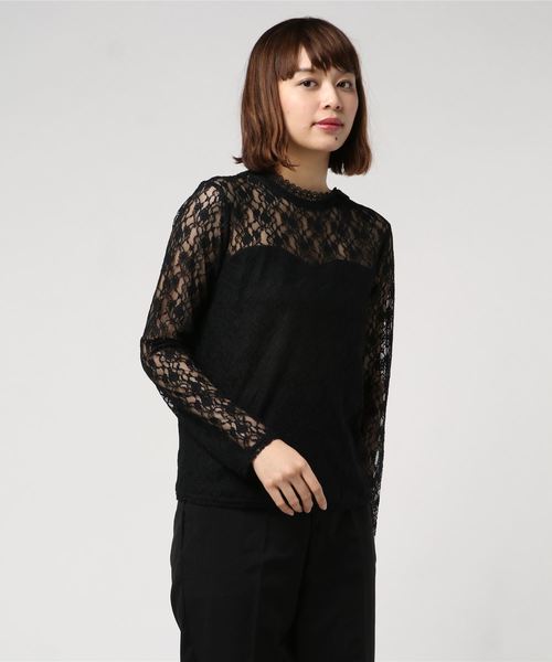 rps（アールピーエス）の「総レースプチハイネックブラウス（シャツ/ブラウス・レディース・オフホワイト/ホワイト系その他2/ブラック/ブラック系その他2/ラベンダー・M）」の9枚目の写真