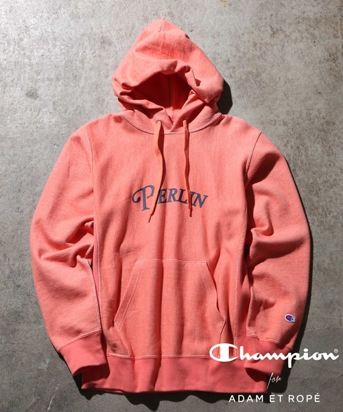 Champion（チャンピオン）の「【Champion】別注 ロゴプリントパーカー（パーカー・メンズ・ライトグレー/ブラック/グレー/オレンジ/ブラック系その他/オレンジ系その他・LL/M/L）」の6枚目の写真