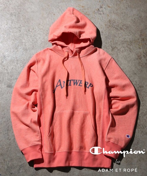 Champion（チャンピオン）の「【Champion】別注 ロゴプリントパーカー（パーカー・メンズ・ライトグレー/ブラック/グレー/オレンジ/ブラック系その他/オレンジ系その他・LL/M/L）」の5枚目の写真