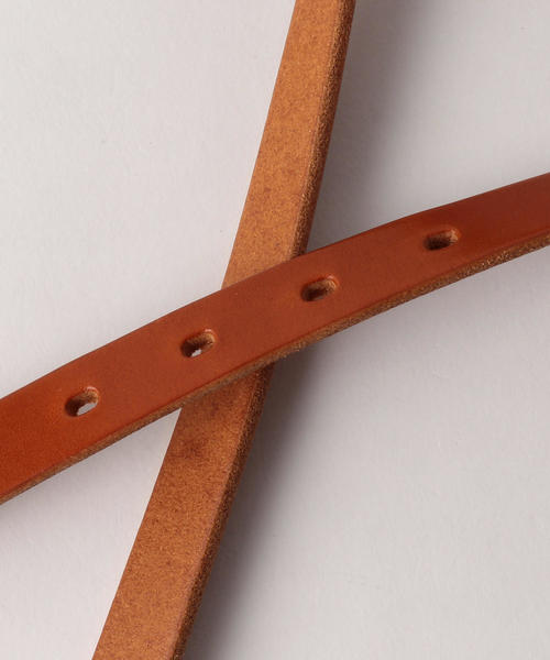 coen（コーエン）の「栃木レザーナローベルト20ｍｍ（ベルト・レディース・ブラウン/ダークブラウン・FREE）」の4枚目の写真