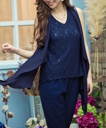 OSYAREVO（オシャレボ）の「レース×シフォン セットアップ（セットアップ）」