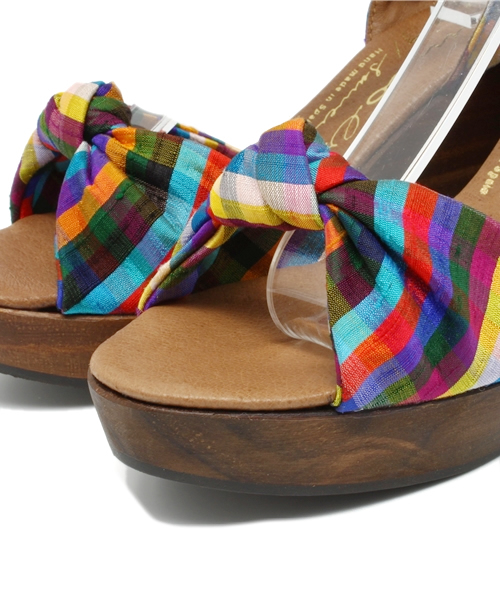 Ray BEAMS（レイビームス）の「○GAIMO / マドラスチェック サンダル（サンダル・レディース・その他1・38/35/37/36）」の6枚目の写真