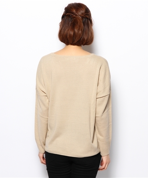 CIAOPANIC TYPY（チャオパニックティピー）の「ウエストリボンニットプルオーバー（ニット/セーター・レディース・ベージュ/イエロー/ネイビー/ブルー・FREE）」の11枚目の写真