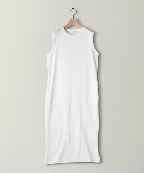 BEAUTY&YOUTH UNITED ARROWS（ビューティーアンドユースユナイテッドアローズ）の「BY コットン天竺スリットノースリーブワンピースо（ワンピース・レディース・ベージュ/ホワイト/ブラック・FREE）」の17枚目の写真