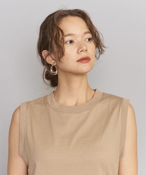 BEAUTY&YOUTH UNITED ARROWS（ビューティーアンドユースユナイテッドアローズ）の「BY コットン天竺スリットノースリーブワンピースо（ワンピース・レディース・ベージュ/ホワイト/ブラック・FREE）」の13枚目の写真