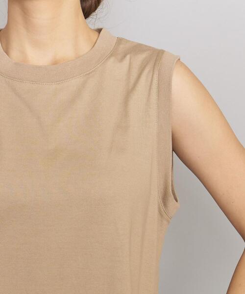 BEAUTY&YOUTH UNITED ARROWS（ビューティーアンドユースユナイテッドアローズ）の「BY コットン天竺スリットノースリーブワンピースо（ワンピース・レディース・ベージュ/ホワイト/ブラック・FREE）」の14枚目の写真