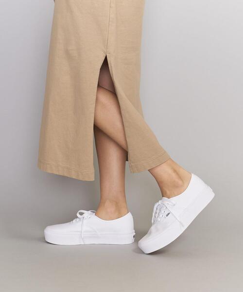 BEAUTY&YOUTH UNITED ARROWS（ビューティーアンドユースユナイテッドアローズ）の「BY コットン天竺スリットノースリーブワンピースо（ワンピース・レディース・ベージュ/ホワイト/ブラック・FREE）」の4枚目の写真