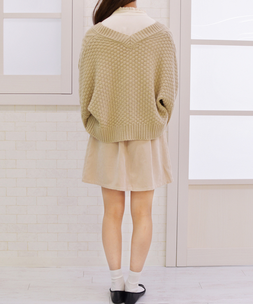 PairPair(ペアペア)の「コーデュロイ編み上げ台形スカート(スカート・レディース・ライトグレー/ブラック/ピンク/アイボリー/モカ・FREE)」の11枚目の写真