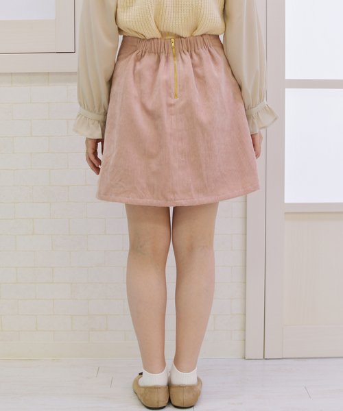 PairPair(ペアペア)の「コーデュロイ編み上げ台形スカート(スカート・レディース・ライトグレー/ブラック/ピンク/アイボリー/モカ・FREE)」の20枚目の写真