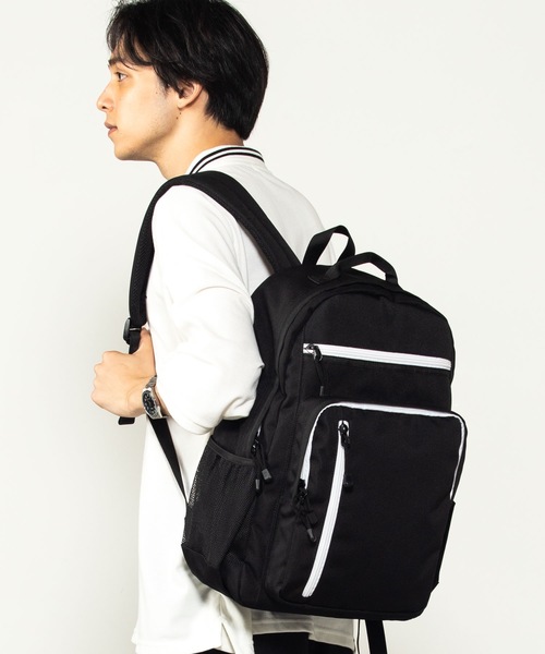 WEGO（ウィゴー）の「WEGO/11ポケットリュック（バックパック/リュック・メンズ・ブラック系その他/ブラック・FREE）」の3枚目の写真