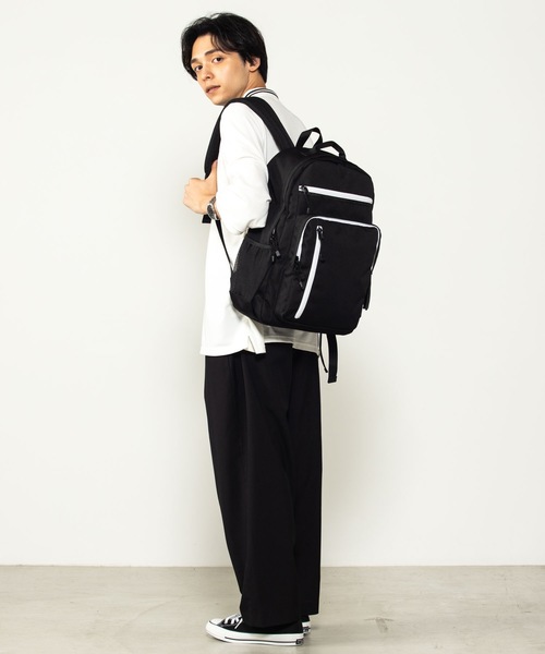 WEGO（ウィゴー）の「WEGO/11ポケットリュック（バックパック/リュック・メンズ・ブラック系その他/ブラック・FREE）」の8枚目の写真