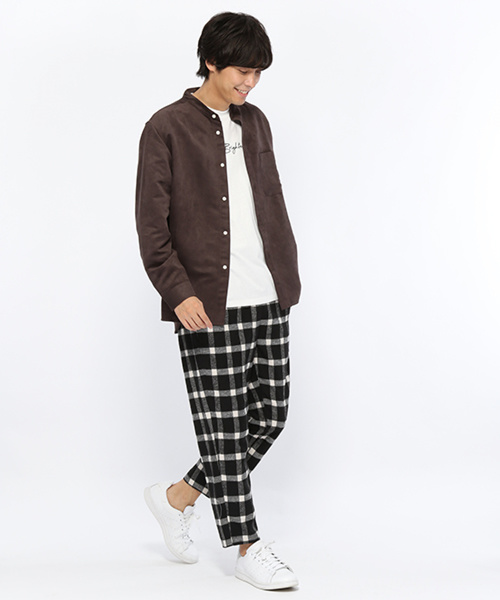 LAKOLE（ラコレ）の「スエードバンドシャツ / LAKOLE（シャツ/ブラウス・メンズ・ベージュ/スモーク/オリーブ・LARGE/MEDIUM）」の4枚目の写真