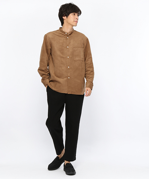 LAKOLE（ラコレ）の「スエードバンドシャツ / LAKOLE（シャツ/ブラウス・メンズ・ベージュ/スモーク/オリーブ・LARGE/MEDIUM）」の5枚目の写真