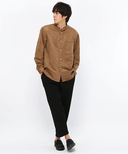 LAKOLE（ラコレ）の「スエードバンドシャツ / LAKOLE（シャツ/ブラウス・メンズ・ベージュ/スモーク/オリーブ・LARGE/MEDIUM）」の6枚目の写真