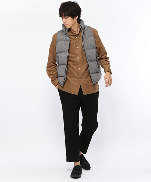 LAKOLE（ラコレ）の「スエードバンドシャツ / LAKOLE（シャツ/ブラウス・メンズ・ベージュ/スモーク/オリーブ・LARGE/MEDIUM）」の7枚目の写真