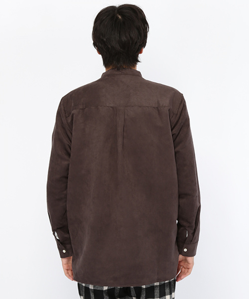 LAKOLE（ラコレ）の「スエードバンドシャツ / LAKOLE（シャツ/ブラウス・メンズ・ベージュ/スモーク/オリーブ・LARGE/MEDIUM）」の12枚目の写真