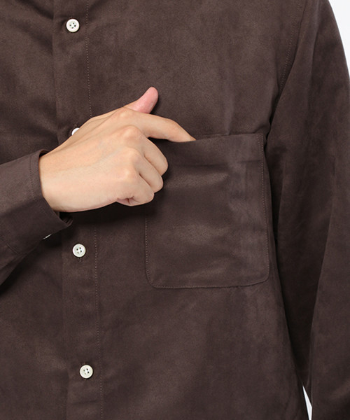 LAKOLE（ラコレ）の「スエードバンドシャツ / LAKOLE（シャツ/ブラウス・メンズ・ベージュ/スモーク/オリーブ・LARGE/MEDIUM）」の15枚目の写真