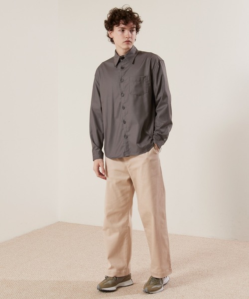 EMMA CLOTHES(エマクローズ)の「TRワイドカラー ボリュームシルエットシャツ(シャツ/ブラウス・メンズ・チャコールグレー/ネイビー/ブラウン/グレー/グリーン・FREE)」の10枚目の写真