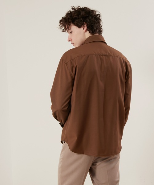 EMMA CLOTHES(エマクローズ)の「TRワイドカラー ボリュームシルエットシャツ(シャツ/ブラウス・メンズ・チャコールグレー/ネイビー/ブラウン/グレー/グリーン・FREE)」の21枚目の写真