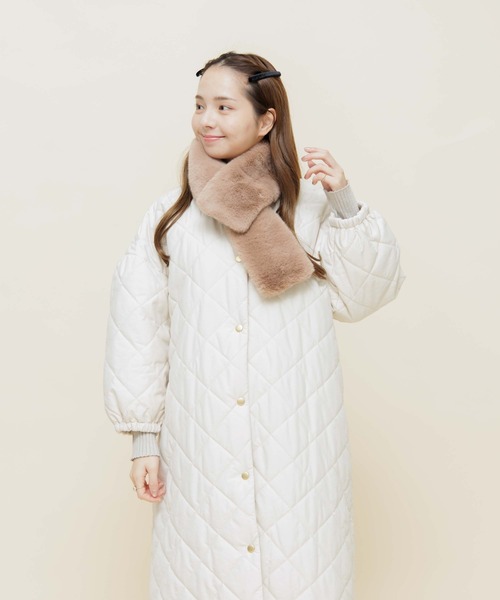 flower（フラワー）の「スウィーティーファーマフラー（マフラー・レディース・ベージュ/ブラウン・FREE）」の16枚目の写真