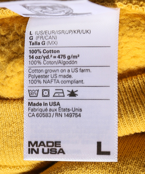 JOURNAL STANDARD(ジャーナルスタンダード)の「【LA APPAREL / ロサンゼルスアパレル】14oz. Garment Dye Heavy Fleece Pullo(スウェット・メンズ・イエロー/ブラック/ベージュ・MEDIUM/LARGE/X-LARGE/SMALL)」の15枚目の写真