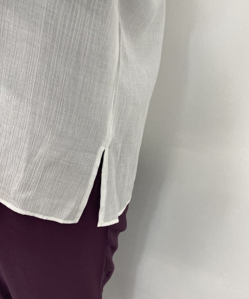 LOWRYS FARM（ローリーズファーム）の「シアープリーツブラウス６Ｓ　887462（シャツ/ブラウス・レディース・グリーン/ブラック/ピンク/オフホワイト・FREE）」の12枚目の写真