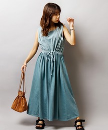 【UAS8 original】ピグメント加工ドッキングノースリーワンピース womens