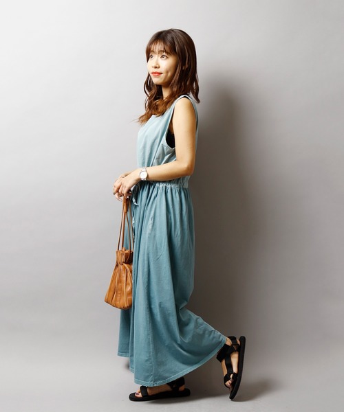 FUNALIVE(ファンアライブ)の「【UAS8 original】ピグメント加工ドッキングノースリーワンピース womens(ワンピース・レディース・カーキ/ブルー/チャコール・FREE)」の13枚目の写真