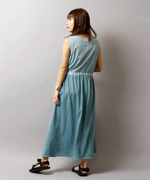 FUNALIVE(ファンアライブ)の「【UAS8 original】ピグメント加工ドッキングノースリーワンピース womens(ワンピース・レディース・カーキ/ブルー/チャコール・FREE)」の12枚目の写真
