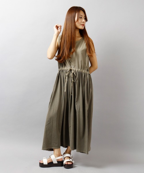FUNALIVE(ファンアライブ)の「【UAS8 original】ピグメント加工ドッキングノースリーワンピース womens(ワンピース・レディース・カーキ/ブルー/チャコール・FREE)」の17枚目の写真
