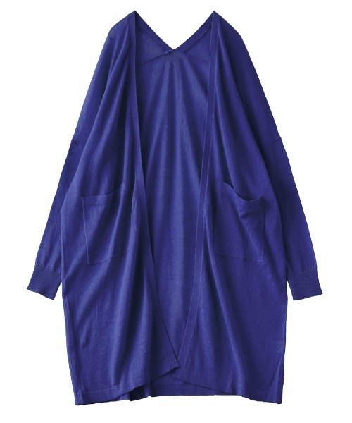 zootie（ズーティー）の「コットンリネン トッパーロングカーディガン（カーディガン/ボレロ・レディース・オートミール/マジェンタ/ターコイズブルー/マスタード/グリーン/ブラック/パープル/ロイヤルブルー/レッド/オレンジ・フリー/M）」の16枚目の写真