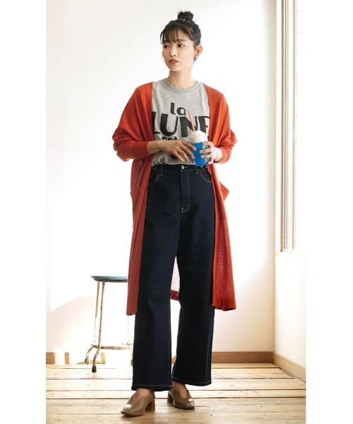 zootie（ズーティー）の「コットンリネン トッパーロングカーディガン（カーディガン/ボレロ・レディース・オートミール/マジェンタ/ターコイズブルー/マスタード/グリーン/ブラック/パープル/ロイヤルブルー/レッド/オレンジ・フリー/M）」の12枚目の写真