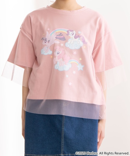 WEGO(ウィゴー)の「∴WEGO/【マイリトルポニーコラボ】チュールレイヤードTシャツ(Tシャツ/カットソー・レディース・ホワイト/ピンク・FREE)」の10枚目の写真