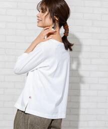 coen | USAコットンボートネック7分袖カットソー(Tシャツ/カットソー)