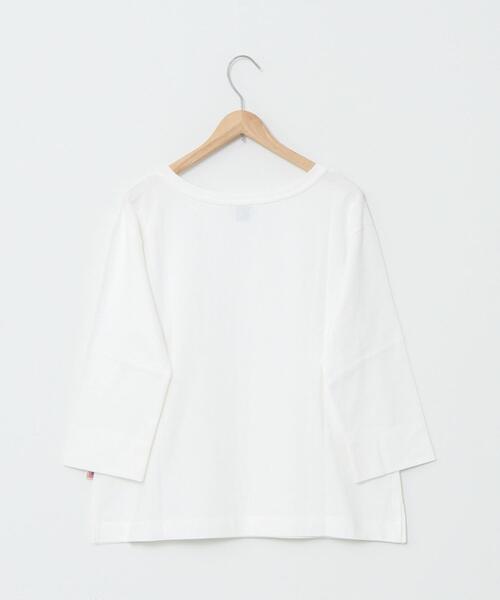 coen（コーエン）の「USAコットンボートネック7分袖カットソー（Tシャツ/カットソー・レディース・ダークグレー/ベージュ/ホワイト・LARGE/MEDIUM）」の18枚目の写真