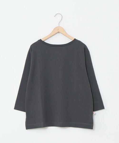 coen（コーエン）の「USAコットンボートネック7分袖カットソー（Tシャツ/カットソー・レディース・ダークグレー/ベージュ/ホワイト・LARGE/MEDIUM）」の5枚目の写真