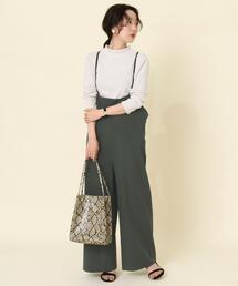 coen | 【WEB限定】バックリボン2セットサロペット#(サロペット/オーバーオール)