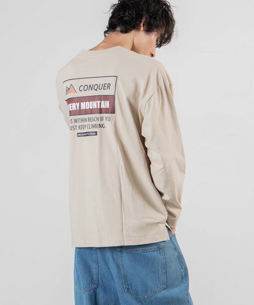 WEGO（ウィゴー）の「WEGO/レトロロゴ刺繍ビッグシルエットロンT（Tシャツ/カットソー・メンズ・ホワイト/ダークグリーン/ベージュ/アイボリー・MEDIUM/LARGE）」の3枚目の写真