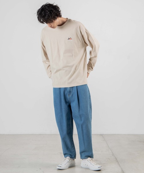 WEGO（ウィゴー）の「WEGO/レトロロゴ刺繍ビッグシルエットロンT（Tシャツ/カットソー・メンズ・ホワイト/ダークグリーン/ベージュ/アイボリー・MEDIUM/LARGE）」の13枚目の写真