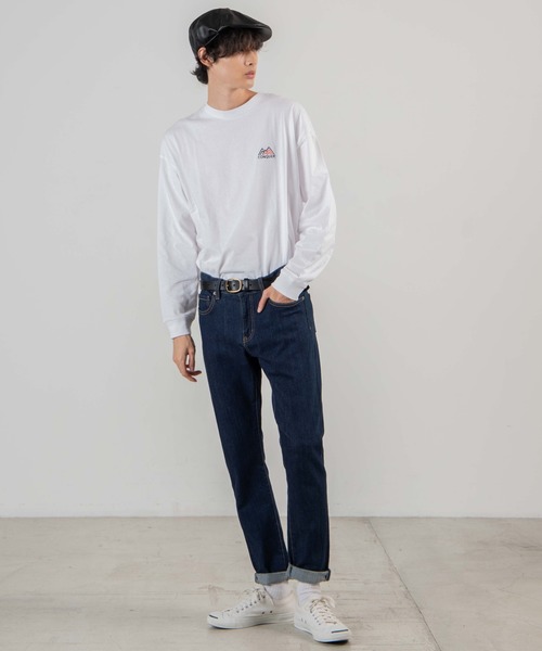 WEGO（ウィゴー）の「WEGO/レトロロゴ刺繍ビッグシルエットロンT（Tシャツ/カットソー・メンズ・ホワイト/ダークグリーン/ベージュ/アイボリー・MEDIUM/LARGE）」の10枚目の写真