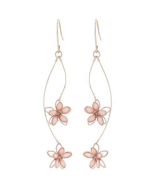 ANEMONE(アネモネ)の「プチフラワーが揺れるピアス(ピアス(両耳用)・レディース・ライトグレー/ホワイト/ブルー/ピンク・FREE)」の4枚目の写真