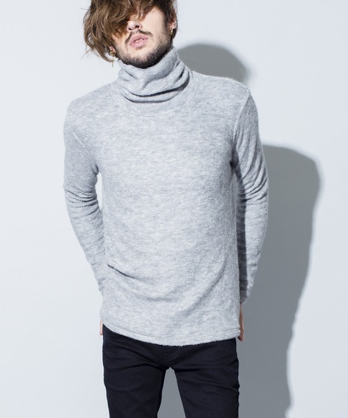 NO ID.（ノーアイディ）の「【NO ID.】Vicuere Lamb Pile Turtleneck Pullover / ビキューレ ラム パイル タートルネック プルオーバー（ニット/セーター・メンズ・ライトグレー/ブラック/ネイビー/アイボリー/ダークグレー/ワイン・1/2）」の3枚目の写真