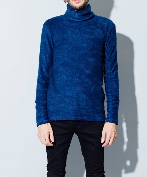 NO ID.（ノーアイディ）の「【NO ID.】Vicuere Lamb Pile Turtleneck Pullover / ビキューレ ラム パイル タートルネック プルオーバー（ニット/セーター・メンズ・ライトグレー/ブラック/ネイビー/アイボリー/ダークグレー/ワイン・1/2）」の9枚目の写真
