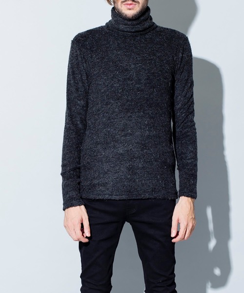NO ID.（ノーアイディ）の「【NO ID.】Vicuere Lamb Pile Turtleneck Pullover / ビキューレ ラム パイル タートルネック プルオーバー（ニット/セーター・メンズ・ライトグレー/ブラック/ネイビー/アイボリー/ダークグレー/ワイン・1/2）」の11枚目の写真