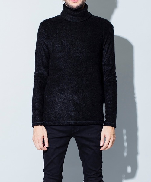 NO ID.（ノーアイディ）の「【NO ID.】Vicuere Lamb Pile Turtleneck Pullover / ビキューレ ラム パイル タートルネック プルオーバー（ニット/セーター・メンズ・ライトグレー/ブラック/ネイビー/アイボリー/ダークグレー/ワイン・1/2）」の12枚目の写真