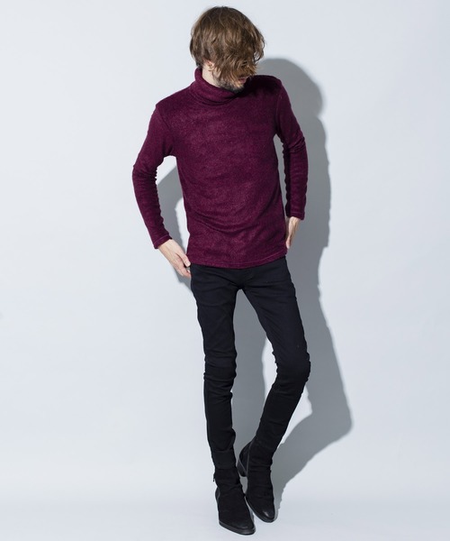 NO ID.（ノーアイディ）の「【NO ID.】Vicuere Lamb Pile Turtleneck Pullover / ビキューレ ラム パイル タートルネック プルオーバー（ニット/セーター・メンズ・ライトグレー/ブラック/ネイビー/アイボリー/ダークグレー/ワイン・1/2）」の17枚目の写真