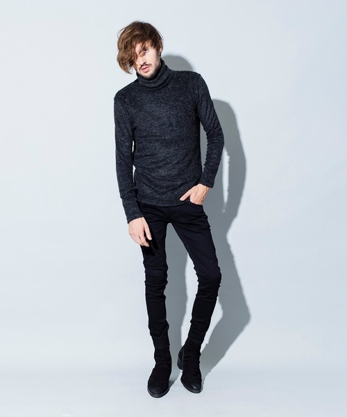 NO ID.（ノーアイディ）の「【NO ID.】Vicuere Lamb Pile Turtleneck Pullover / ビキューレ ラム パイル タートルネック プルオーバー（ニット/セーター・メンズ・ライトグレー/ブラック/ネイビー/アイボリー/ダークグレー/ワイン・1/2）」の20枚目の写真