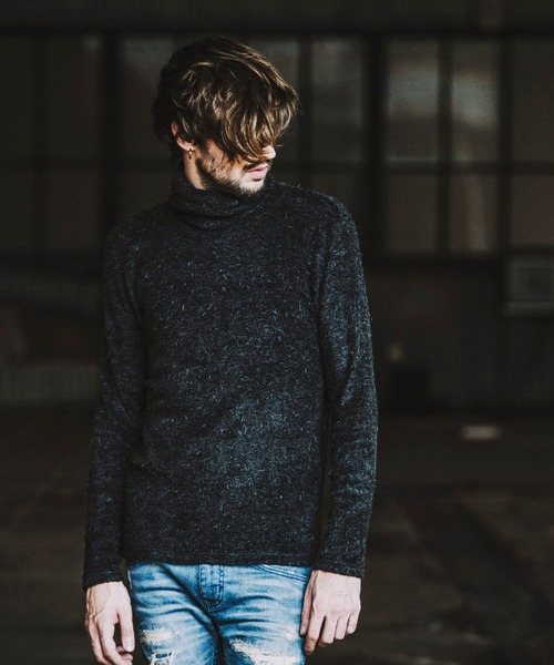 NO ID.（ノーアイディ）の「【NO ID.】Vicuere Lamb Pile Turtleneck Pullover / ビキューレ ラム パイル タートルネック プルオーバー（ニット/セーター・メンズ・ライトグレー/ブラック/ネイビー/アイボリー/ダークグレー/ワイン・1/2）」の22枚目の写真