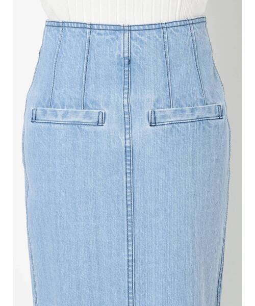 MURUA（ムルーア）の「フロントZIPタイトデニムスカート（デニムスカート・レディース・ブルー・1/2）」の10枚目の写真